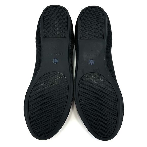 Rothy's Ballet Flats Size 7 Black Knit Eco-Friendly Sustainable Vegan Round-Toe - Picture 7 of 13